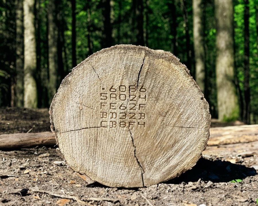 Dcode - patented satellite-encoded natural material identification