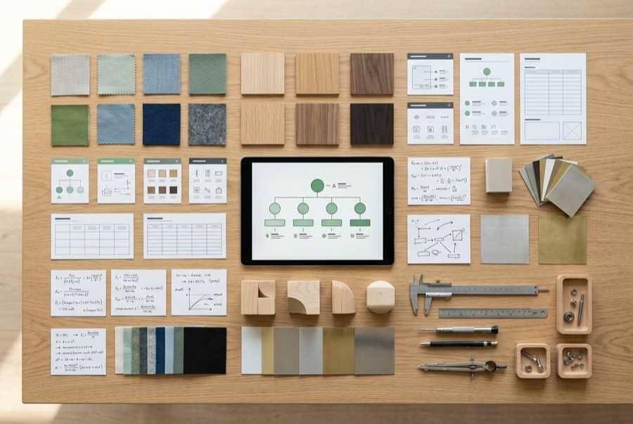 Product information management - material samples and structured product hierarchy